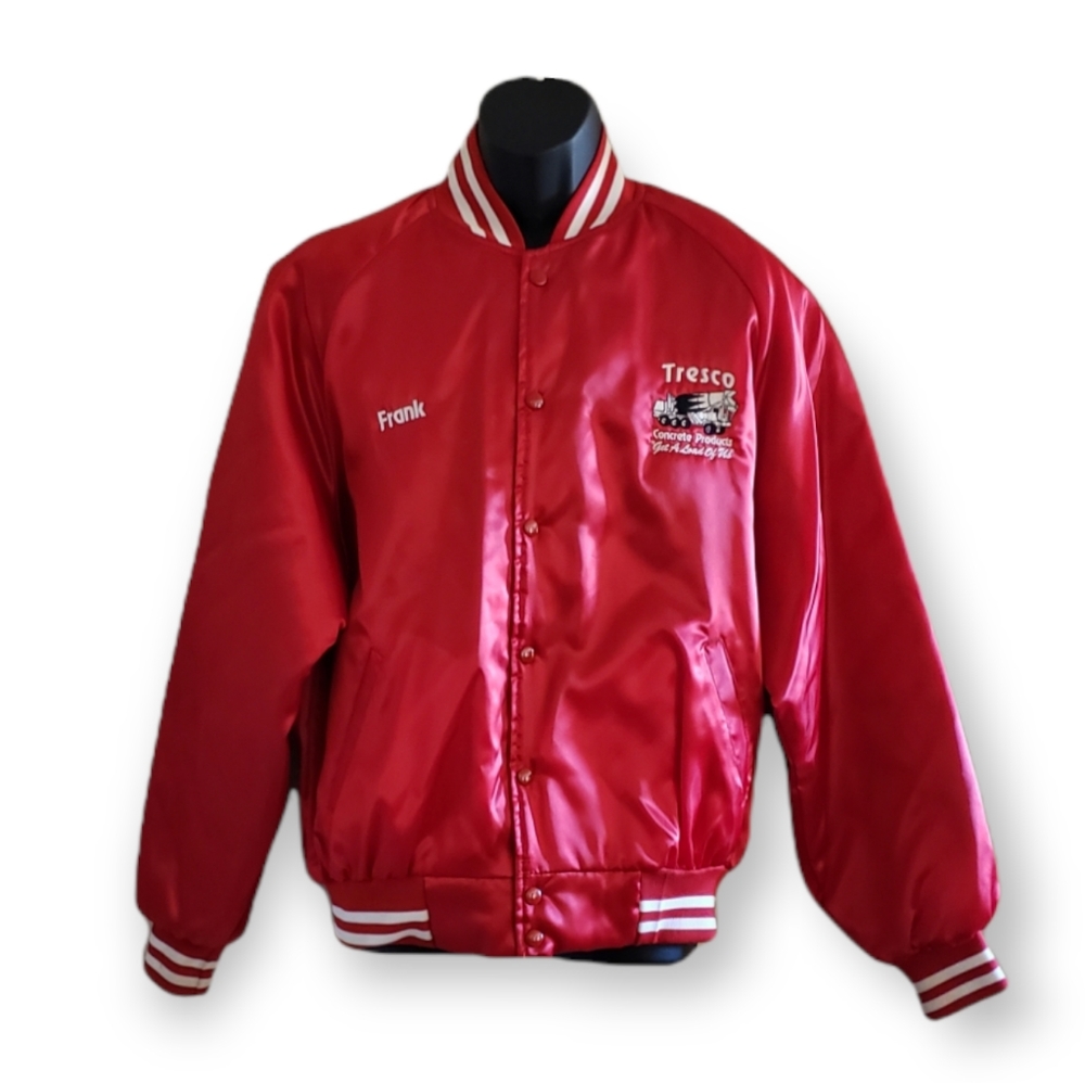 Vintage Red Satin Jacket